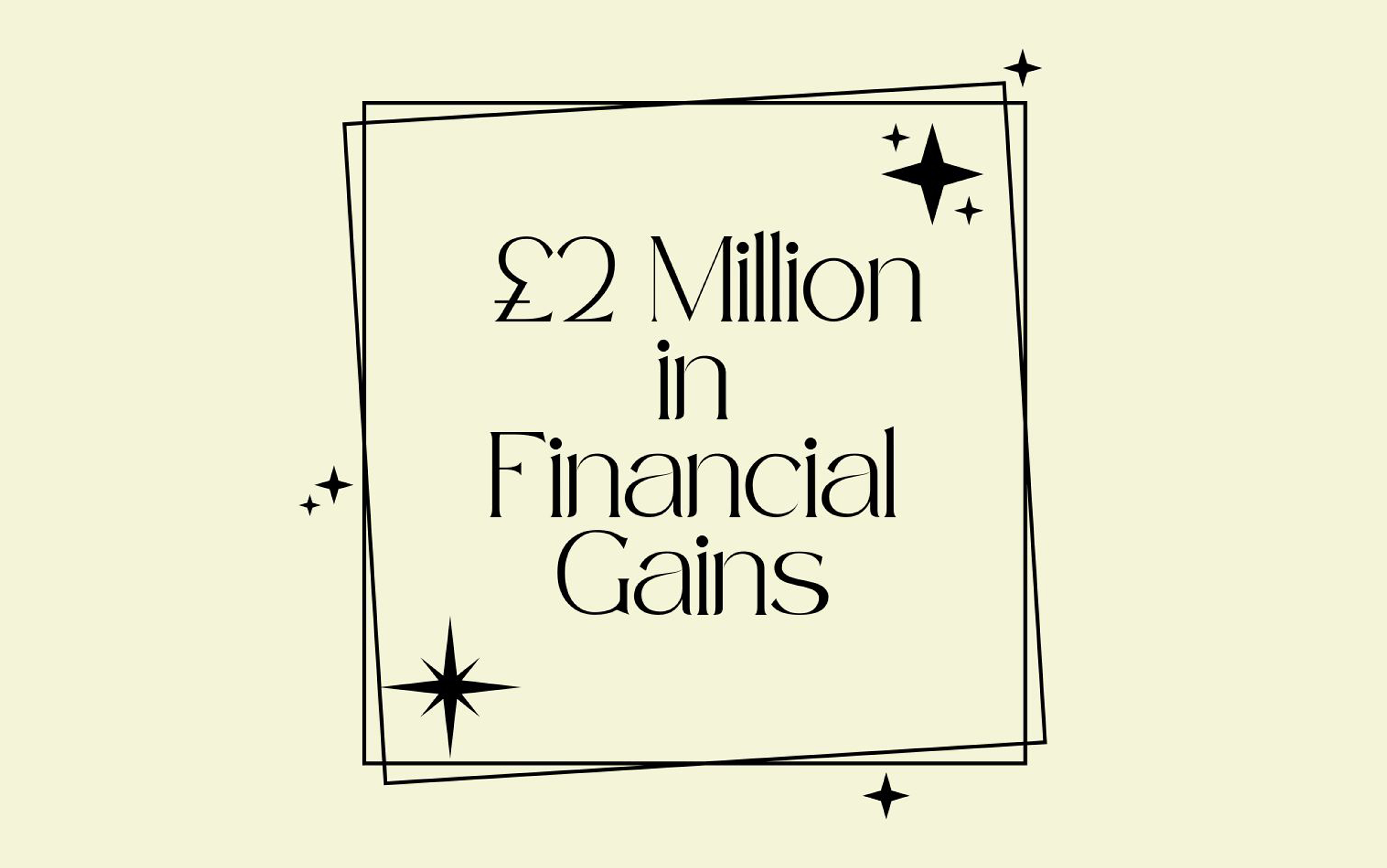 We achieved over £2 million in financial gains in 2023