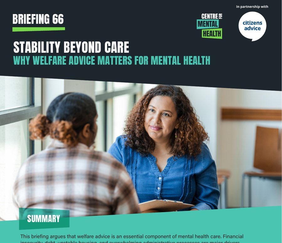 Stability Beyond Care report cover by Centre for Mental Health