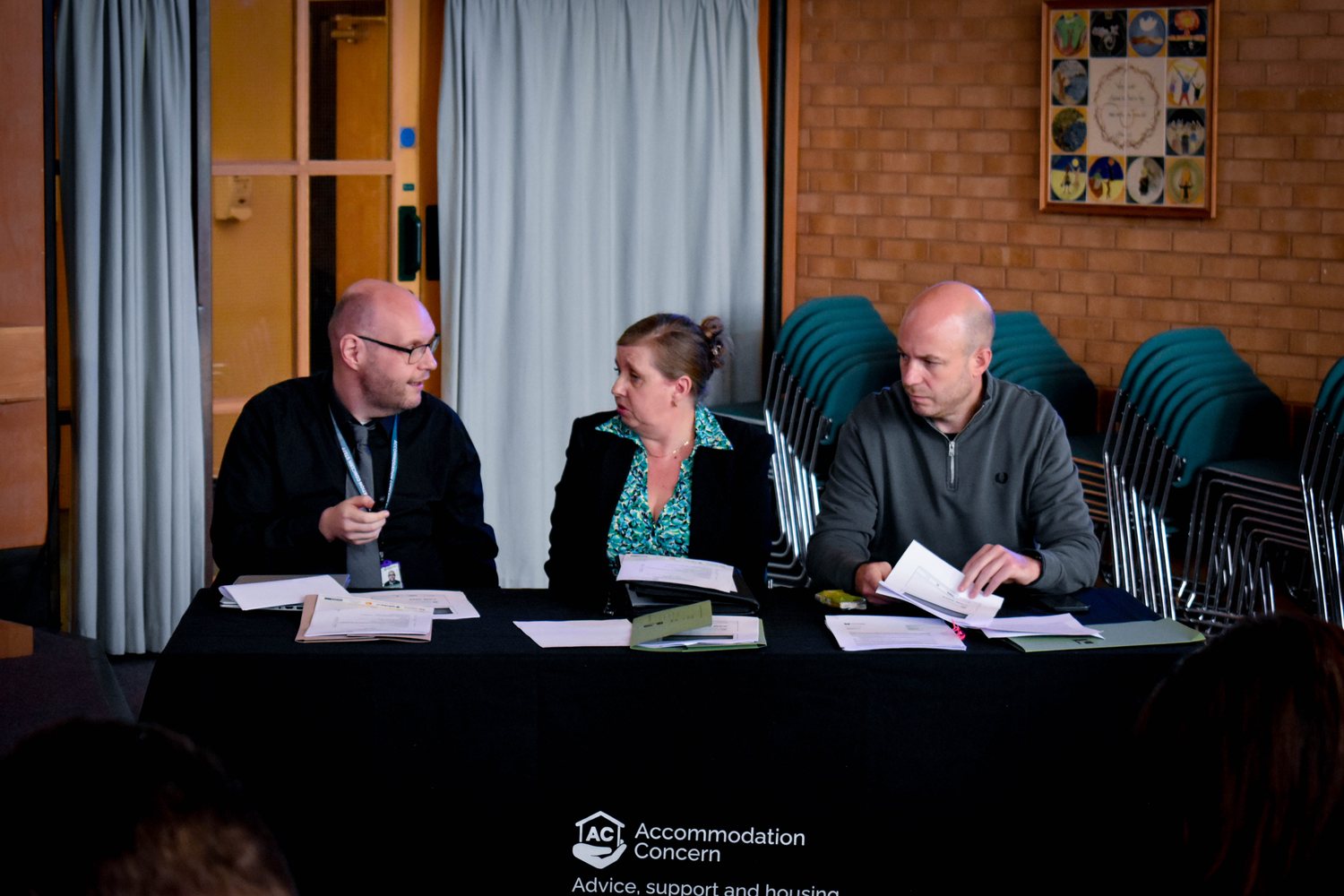 Accommodation Concern AGM registration table from a previous event