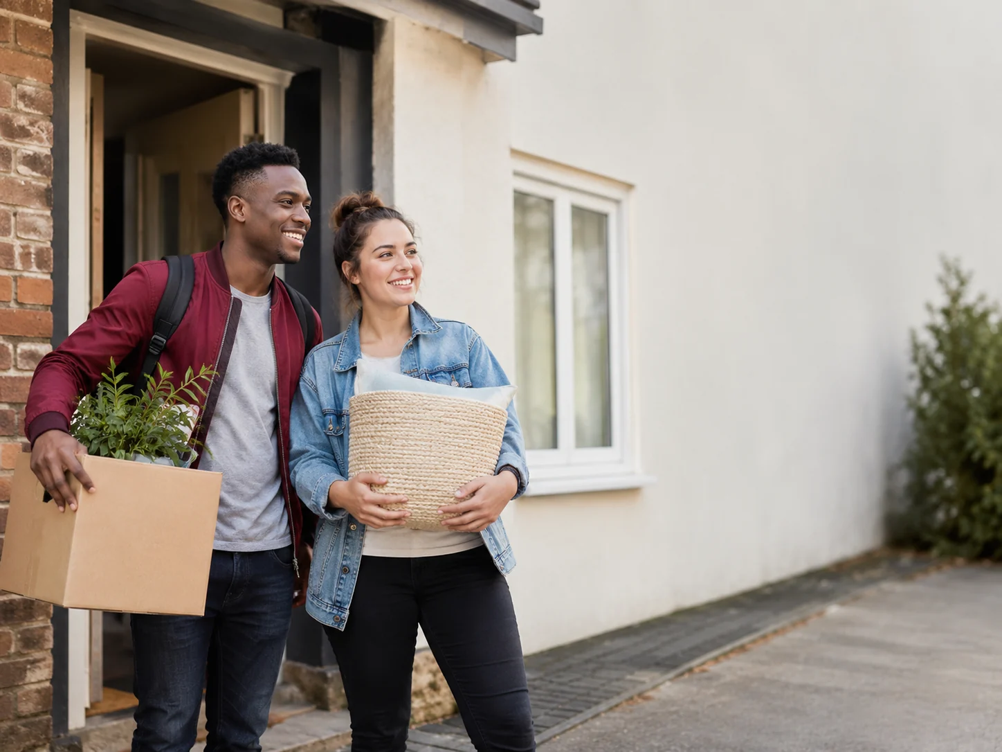 Support workers helping someone prepare to move on