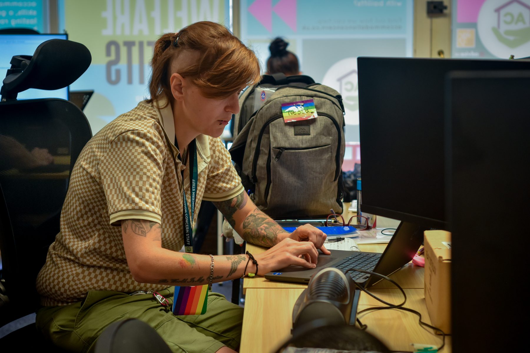Accommodation Concern adviser working at a desk