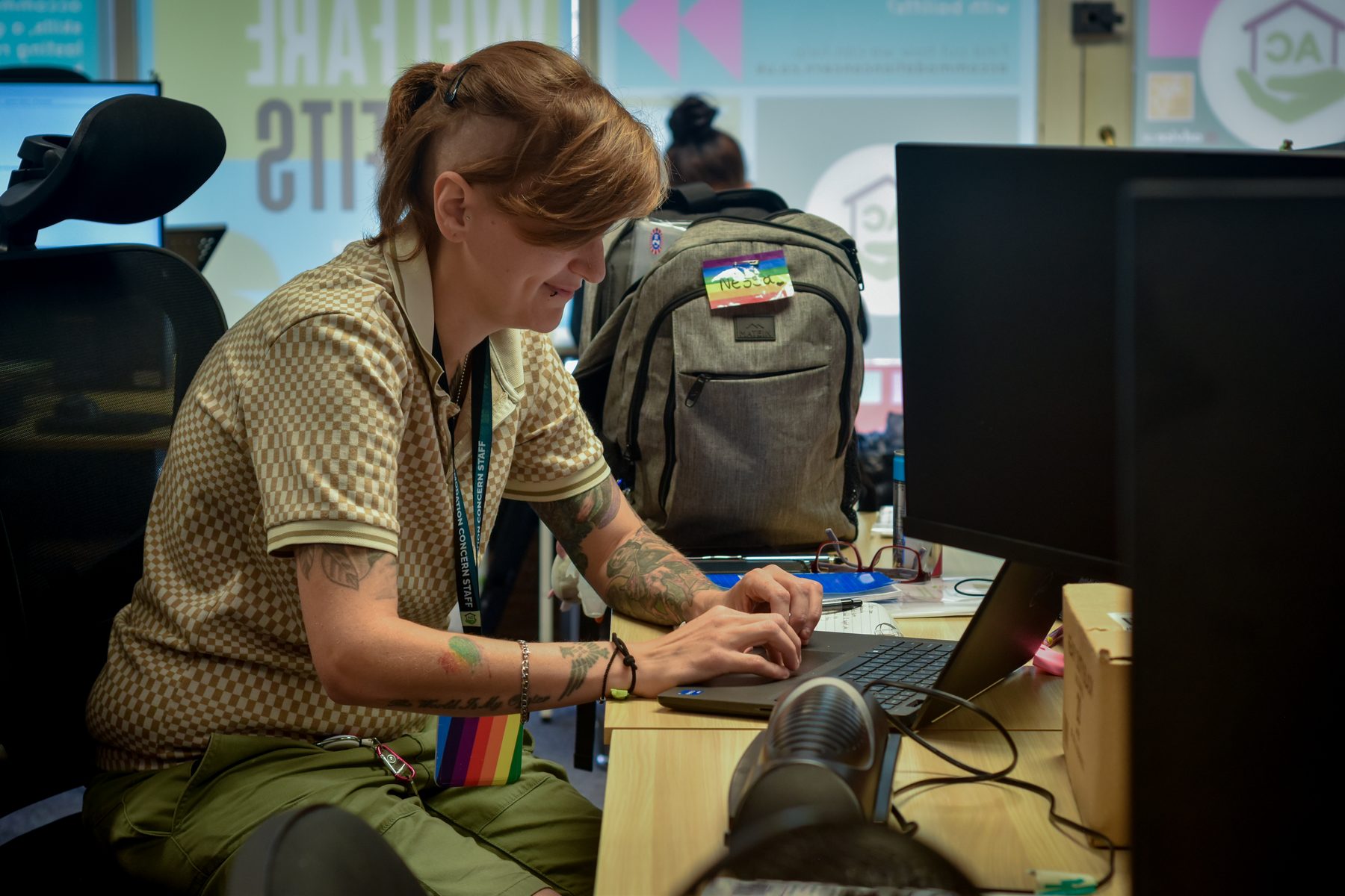 Accommodation Concern adviser working at a desk