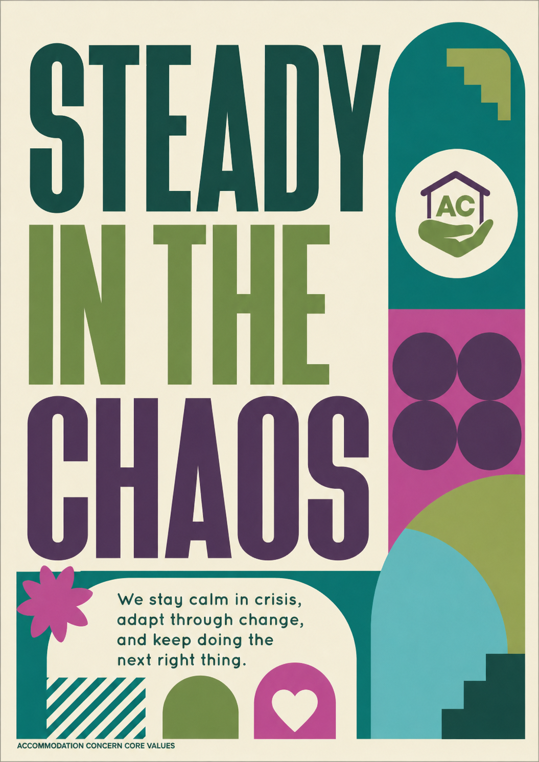Steady in the chaos poster